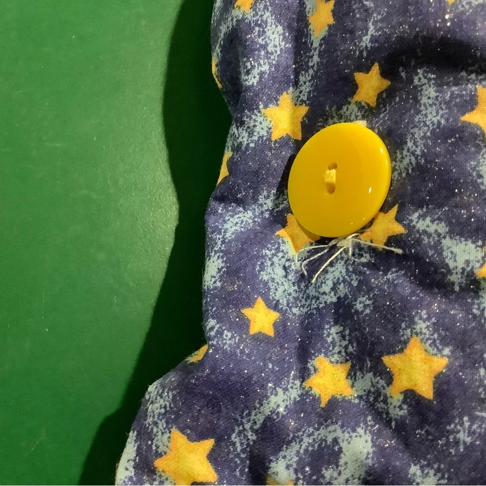 Starry Blue and Yellow Decorative Pillow